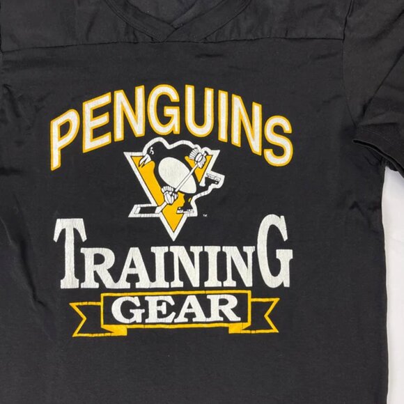 VINTAGE RAVENS PITTSBURGH PENGUINS TRAINING GEAR NHL HOCKEY JERSEY XL - Picture 1 of 3